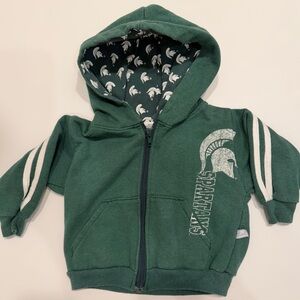 VINTAGE MICHIGAN STATE Baby Zip Hoodie